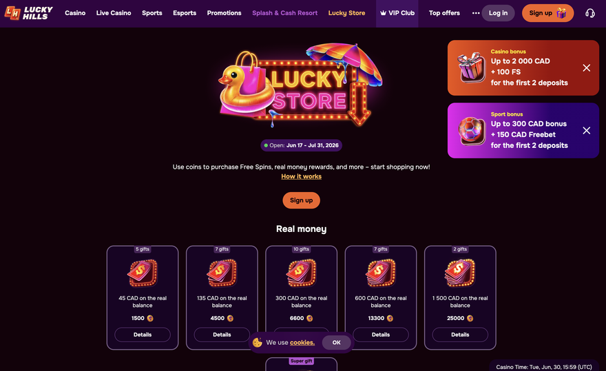 lucky hills casino Gameplay