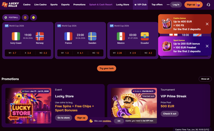 lucky hills casino Gameplay